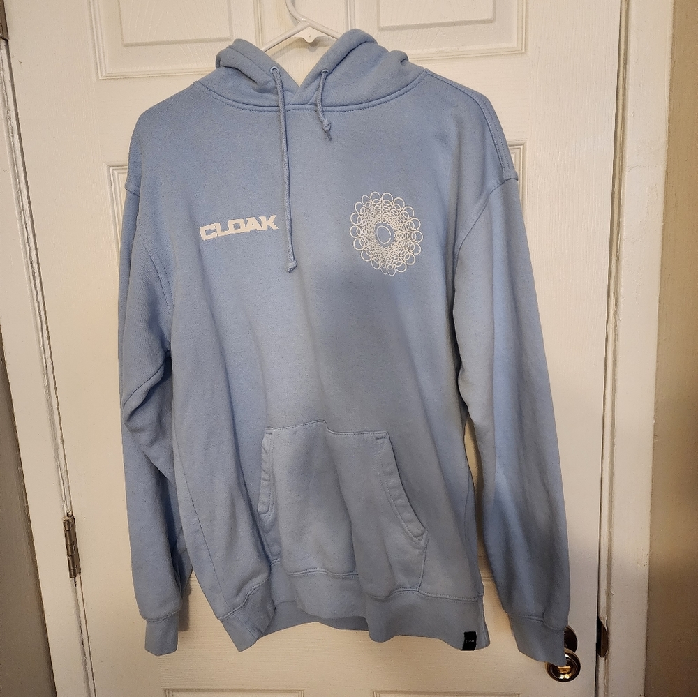 Cloak Brand Daybreak UV responsive ink Blue Sweatshirt Hoodie Unisex Medium